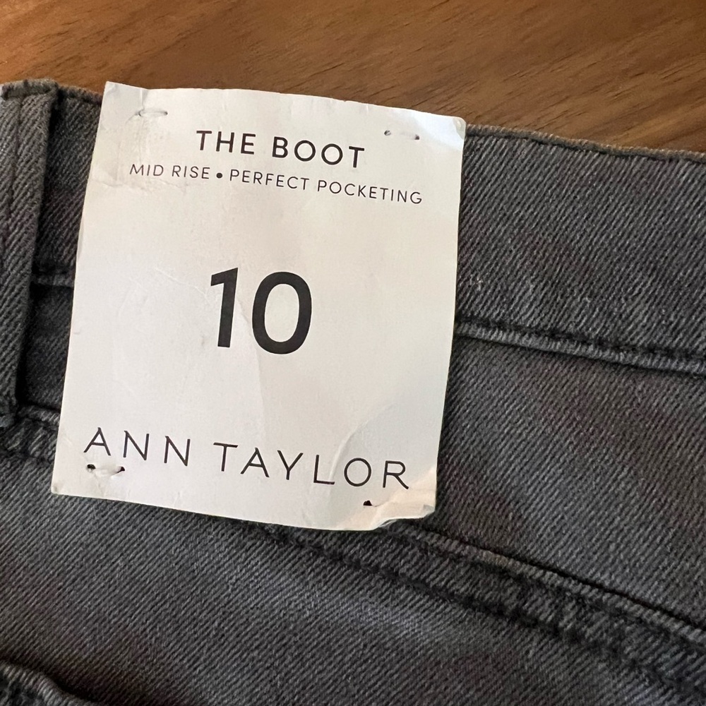Ann Taylor The Boot Jeans Womens 10 Gray Mid Rise Bootcut Denim NWT - Picture 8 of 8